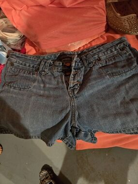 Copper Key Women's Dark Blue Denim Jean Shorts